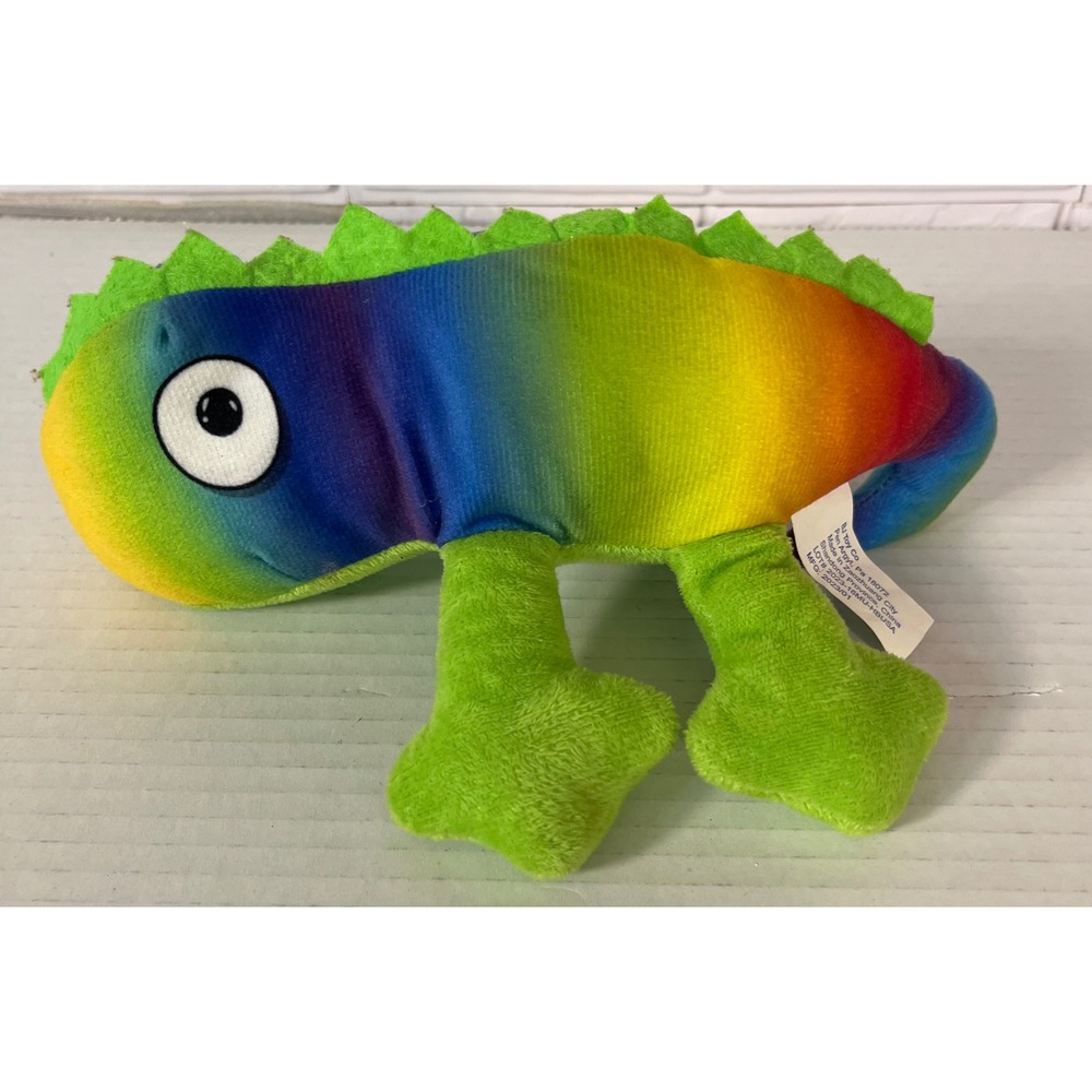 BJ Toy Co Chameleon Plush Toy Kids 9 Inch Rainbow‎ Green Lizard Stuffed Animal